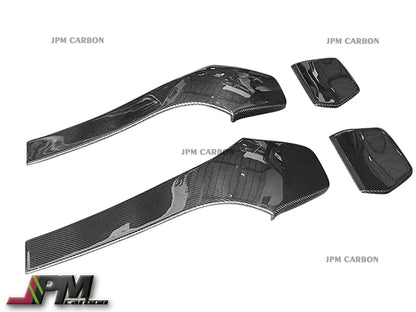 Carbon Fiber Front Seats Back Add-on Trim Covers Fits For 2015-2020 BMW F80 M3 / F82 M4 Only