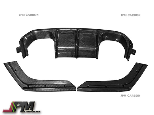 V Style Carbon Fiber Rear Diffuser (3pcs) Fits For 2014-2020 BMW F80 M3 & F82 M4 Only