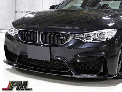 3D Style Carbon Fiber Front Bumper Add-on Lip Fits For 2015-2020 BMW F80 M3 / F82 M4 Only