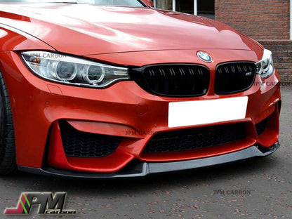 CS2 Style Carbon Fiber Front Bumper Add-on Lip Fits For 2015-2020 BMW F80 M3 / F82 M4 Only