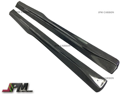 PSM Style Carbon Fiber Side Skirt Add-on Lips Fits For 2015-2020 BMW F82 M4 Only