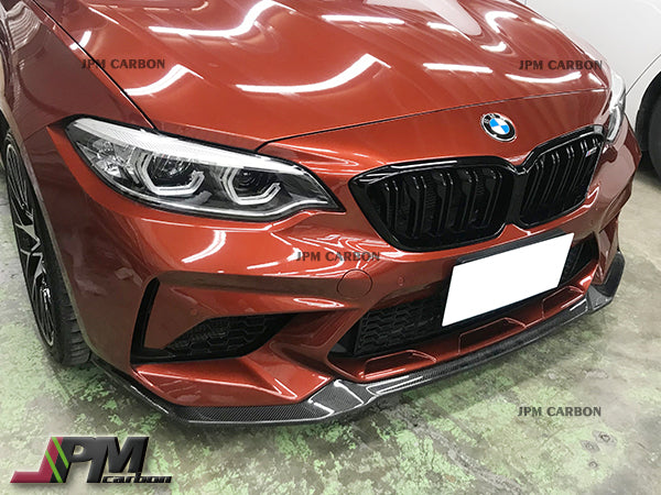 CS Style Carbon Fiber Front Bumper Add-on Lip Fits For 2019-2021 BMW F87 M2 Competition Only