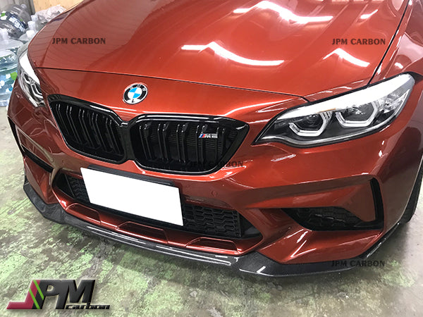 CS Style Carbon Fiber Front Bumper Add-on Lip Fits For 2019-2021 BMW F87 M2 Competition Only