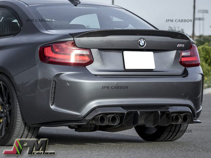 V Style Carbon Fiber Rear Diffuser Fits For 2016-2021 BMW F87 M2 Only