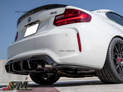 V Style Carbon Fiber Rear Diffuser Fits For 2016-2021 BMW F87 M2 Only