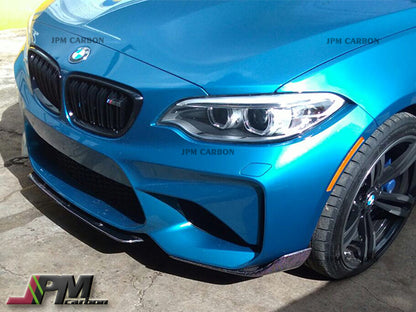 DP Style Carbon Fiber Front Bumper Add-on Lip Fits For 2015-2018 BMW F87 M2 Only