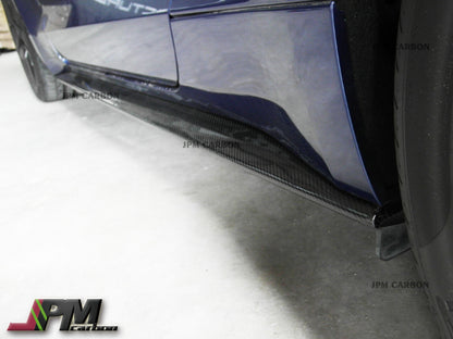 OEM Style Carbon Fiber Side Skirt Add-on Lips Fits For 2015-2021 Ford Mustang Only