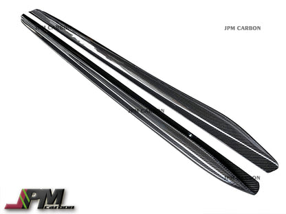 M Performance Style Carbon Fiber Side Skirt Add-on Lip Fits For 2019-2023 BMW G20 G21 G28 3-Series with M-sport Package Only