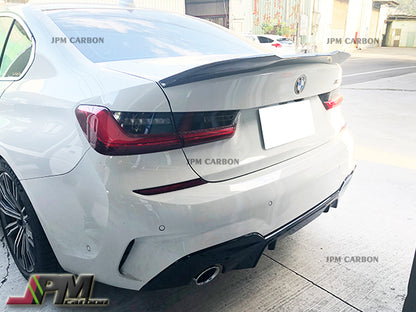 PR Style Carbon Fiber Trunk Spoiler Fits For 2019-2024 BMW G20 G28 3-Series Sedan & G80 M3 Only