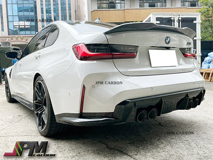 PR Style Carbon Fiber Trunk Spoiler Fits For 2019-2024 BMW G20 G28 3-Series Sedan & G80 M3 Only