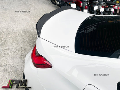 PR Style Carbon Fiber Trunk Spoiler Fits For 2019-2024 BMW G20 G28 3-Series Sedan & G80 M3 Only