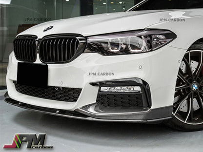 Performance Style Carbon Fiber Front Bumper Add-on Lip Fits For 2017-2020 BMW G30 G31 5-Series with M-sport Package Only