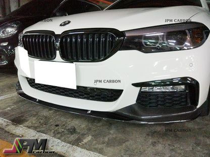 Performance Style Carbon Fiber Front Bumper Add-on Lip Fits For 2017-2020 BMW G30 G31 5-Series with M-sport Package Only