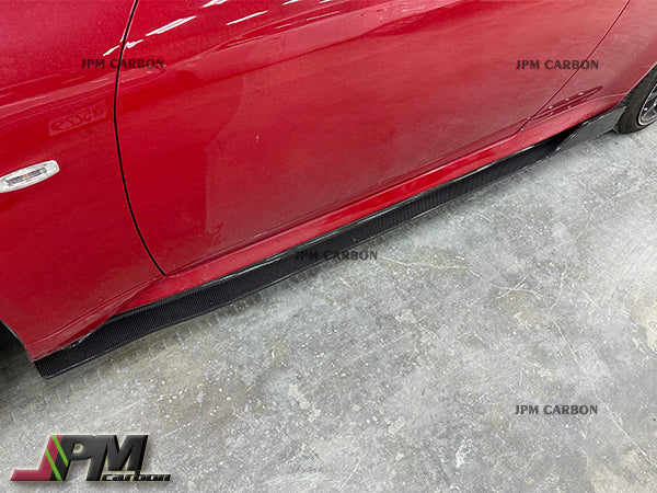 DP Style Carbon Fiber Side Skirt Add-on Lips Fits For 2010-2013 Infiniti G37 Coupe Only