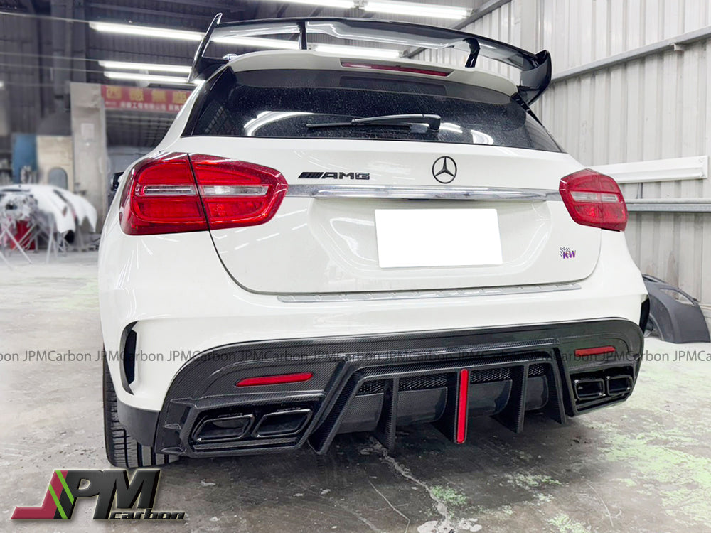 GT Style Carbon Fiber Rear Diffuser Fits For 2015-2020 Mercedes-Benz X156 GLA-Class Sedan with AMG Sport Package Only