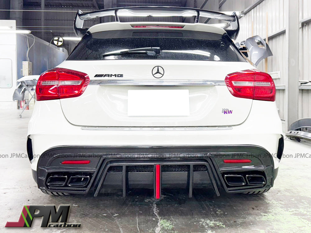 GT Style Carbon Fiber Rear Diffuser Fits For 2015-2020 Mercedes-Benz X156 GLA-Class Sedan with AMG Sport Package Only