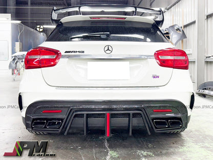 GT Style Carbon Fiber Rear Diffuser Fits For 2015-2020 Mercedes-Benz X156 GLA-Class Sedan with AMG Sport Package Only