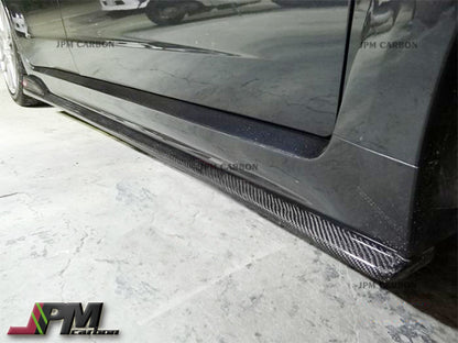 CS Style Carbon Fiber Side Skirt Add-on Lips Fits For 2008-2010 Subaru WRX STI GRB Only