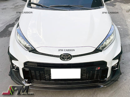 TRD Style Carbon Fiber Front Bumper Add-on Lip Fits For 2020-2024 Toyota GR Yaris Only