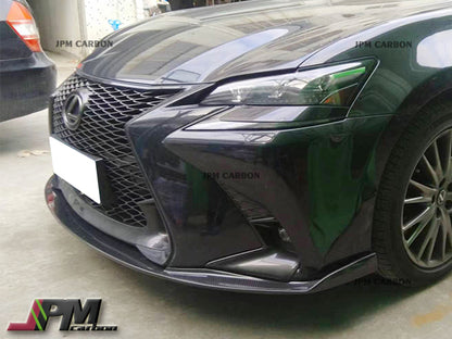 DP Style Carbon Fiber Front Bumper Add-on Lip Fits For 2016-2020 Lexus GS with F-Sport Package Only