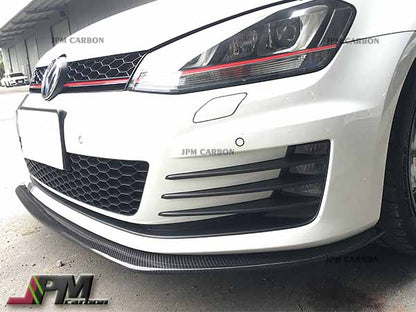 DP Style Carbon Fiber Front Bumper Add-on Lip Fits For 2015-2017 Volkswagen GTI MK7 Only