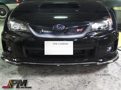 CS2 Style Carbon Fiber Front Bumper Add-on Lip Fits For 2011-2014 Subaru WRX STI GVF