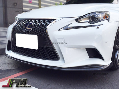 JD Style Carbon Fiber Front Bumper Add-on Lip Fits For 2014-2016 Lexus IS with F-Sport Package Only