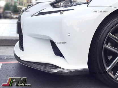 JD Style Carbon Fiber Front Bumper Add-on Lip Fits For 2014-2016 Lexus IS with F-Sport Package Only