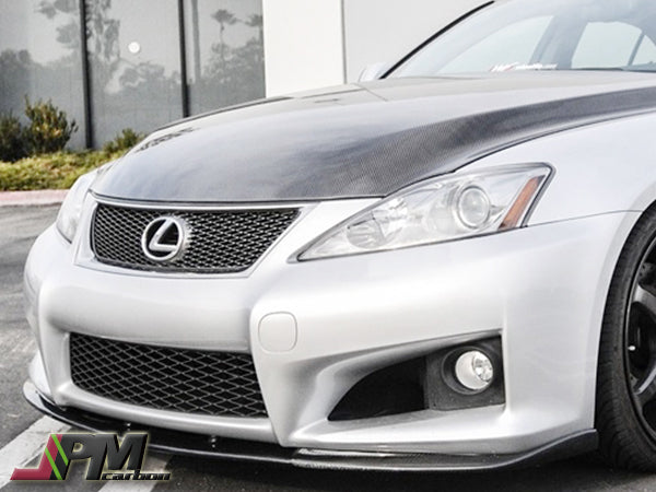 L Style Carbon Fiber Front Bumper Add-on Lip Fits For 2006-2013 Lexus IS-F Only