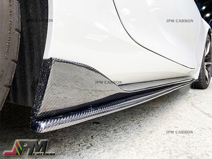 MX Style Carbon Fiber Side Skirt Expansion Lips For 2019-2024 Toyota GR Supra A90 A91