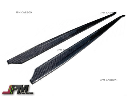 MX Style Carbon Fiber Side Skirt Expansion Lips For 2019-2024 Toyota GR Supra A90 A91