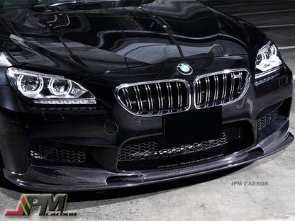 3D Style Carbon Fiber Front Bumper Add-on Lip Fits For 2012-2018 BMW F06 F12 F13 M6 Only