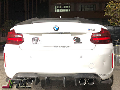 M4 Style Carbon Fiber Trunk Spoiler Fits For 2014-2021 BMW F22 2-Series Coupe Only