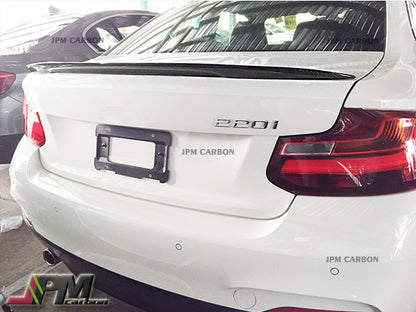 Performance Style Carbon Fiber Trunk Spoiler Fits For 2014-2021 BMW F22 2-Series Coupe Only