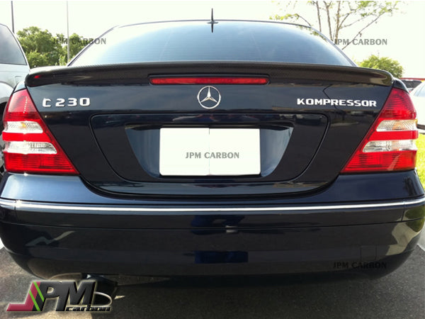 AMG Style Carbon Fiber Trunk Spoiler Fit For 2001-2007 Mercedes-Benz W203 C-Class Sedan