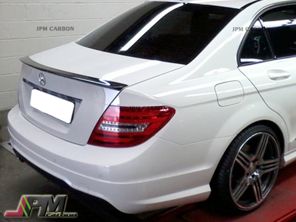 AMG Style Carbon Fiber Trunk Spoiler Fits For 2008-2014 Mercedes-Benz W204 C-Class Sedan