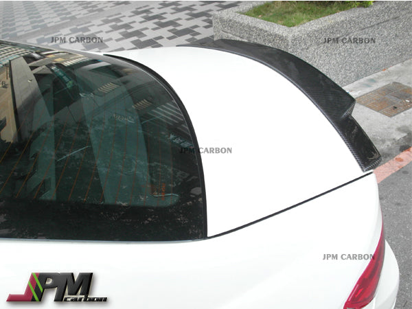 V Style Carbon Fiber Trunk Spoiler Fits For 2008-2014 Mercedes-Benz W204 C-Class Sedan Only