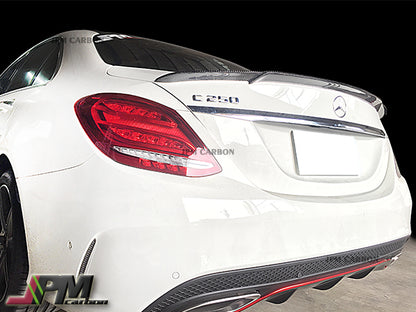 Mercedes-Benz W205 C-Class Sedan 2015-2020 Carbon Fiber B Style Trunk Spoiler