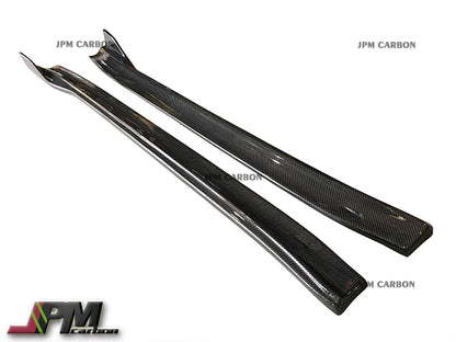 JPM R1 Carbon Fiber Side Skirt Add-on Lips Fits For 2017-2023 Tesla Model 3 Only