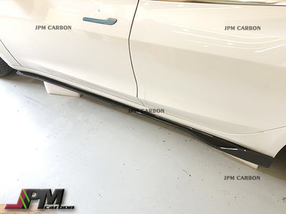 JPM R1 Carbon Fiber Side Skirt Add-on Lips Fits For 2017-2023 Tesla Model 3 Only