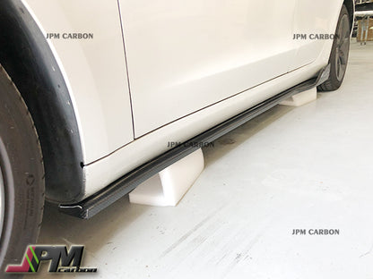 JPM R1 Carbon Fiber Side Skirt Add-on Lips Fits For 2017-2023 Tesla Model 3 Only