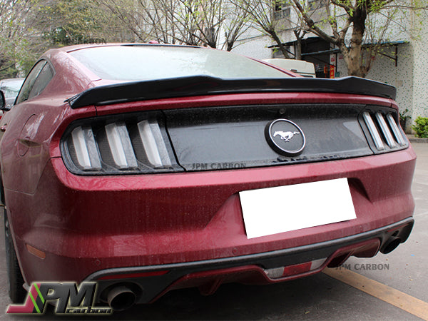 B Style Carbon Fiber Trunk Spoiler Fits For 2015-2021 Ford Mustang Only