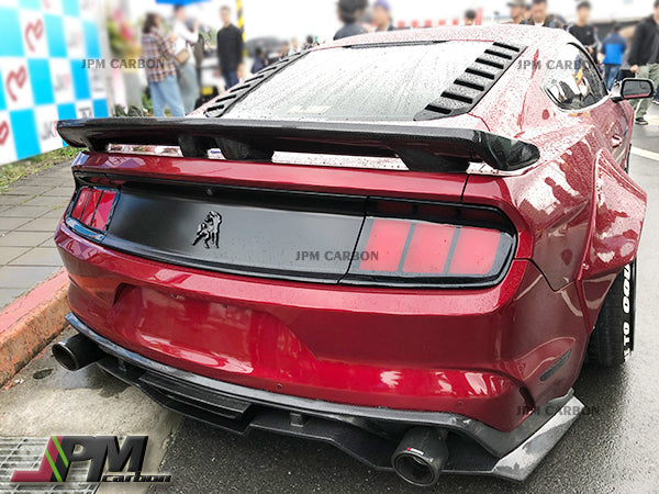 CJ Style Carbon Fiber Trunk Spoiler Fits For 2015-2021 Ford Mustang Only