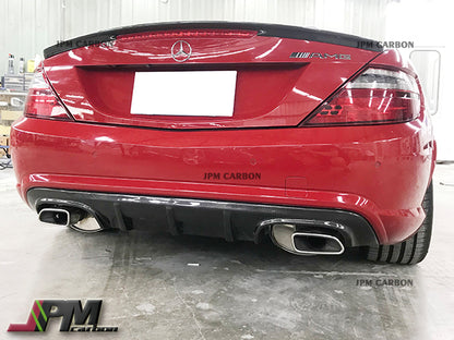 AMG Style Carbon Fiber Rear Diffuser (For Quad Tips) For 2011-2014 Mercedes-Benz R172 SLK Series with AMG Sport Package Only