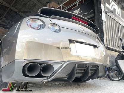 W Style Carbon Fiber Add-on Rear Diffuser Fits For 2008-2011 Nissan R35 GT-R Only