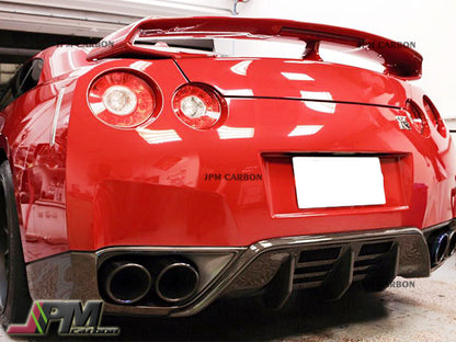 W Style Carbon Fiber Add-on Rear Diffuser Fits For 2008-2011 Nissan R35 GT-R Only