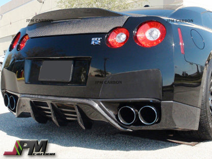 W Style Carbon Fiber Add-on Rear Diffuser Fits For 2008-2011 Nissan R35 GT-R Only