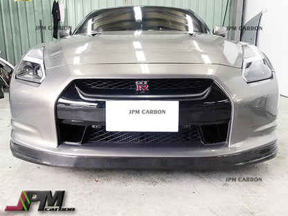 OEM Style Carbon Fiber Front Bumper Add-on Lip Fits For 2008-2011 Nissan GT-R R35 Only