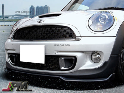 GB Style Carbon Fiber Front Bumper Add-on Lip Fits For 2007-2013 Mini R56 Cooper S Only