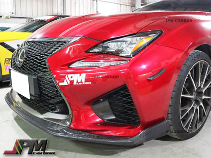 G Style Carbon Fiber Front Bumper Add-on Lip Fits For 2015-2018 Lexus RC-F Only